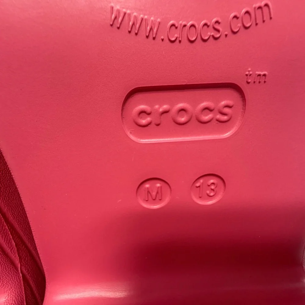 New Crocs Pink Platform Clogs Chunky Heel Mule‎ Women's Mens 13/Womens 15